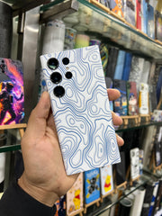Swirlwave | Black & White Embossed Mobile Skin Wrap